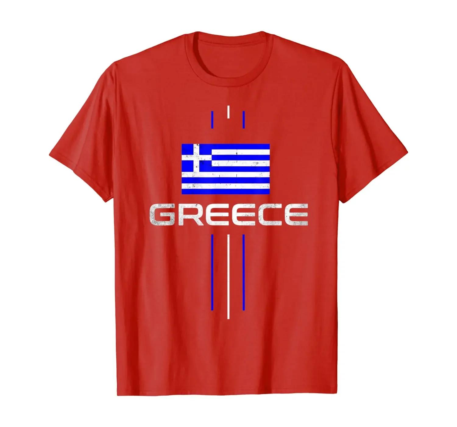 Greece Greek Flag Gift TShirt 100 Cotton ONeck Summer Short Sleeve Casual Unisexs Tshirt Size S3XL S