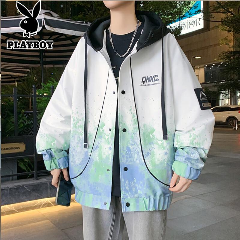 

PLAYBOY Men s Spring Hooded Gradient Jacket 2XL