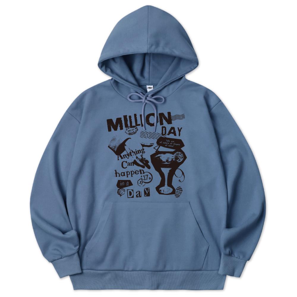 Million Day Million Cheers Special Double-Sided Hood White Melange/L