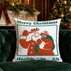 Christmas Cute Pillow Covers Pattern Cushion Cover Suitable for Sofa Bedroom Car Pillow Cover