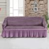 Universal Sofa Furniture Slipcover With Skirt Fitted Couch Cover For 1 /2 /3 /4 Seaters ,Washable Top Elastic Durable Seersucker Material