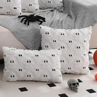 New Halloween Style Throw Covers Ghost Pattern Knitted Pillowcase Polyester Cute Case Home Party Decoration