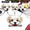 Cute Animal Dog Car Sticker Waterproof PVC Double-Sided Printed Puppy Car Decal Funny Dog Peeking Decal for Car Window Bumper Truck Wall Laptop Car