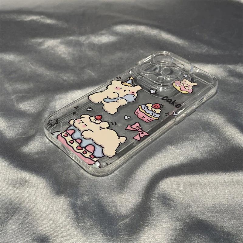 Suitable for iPhone11plus11promax Phone Case Apple 11 Girl Cute Cake Bear Anti-drop