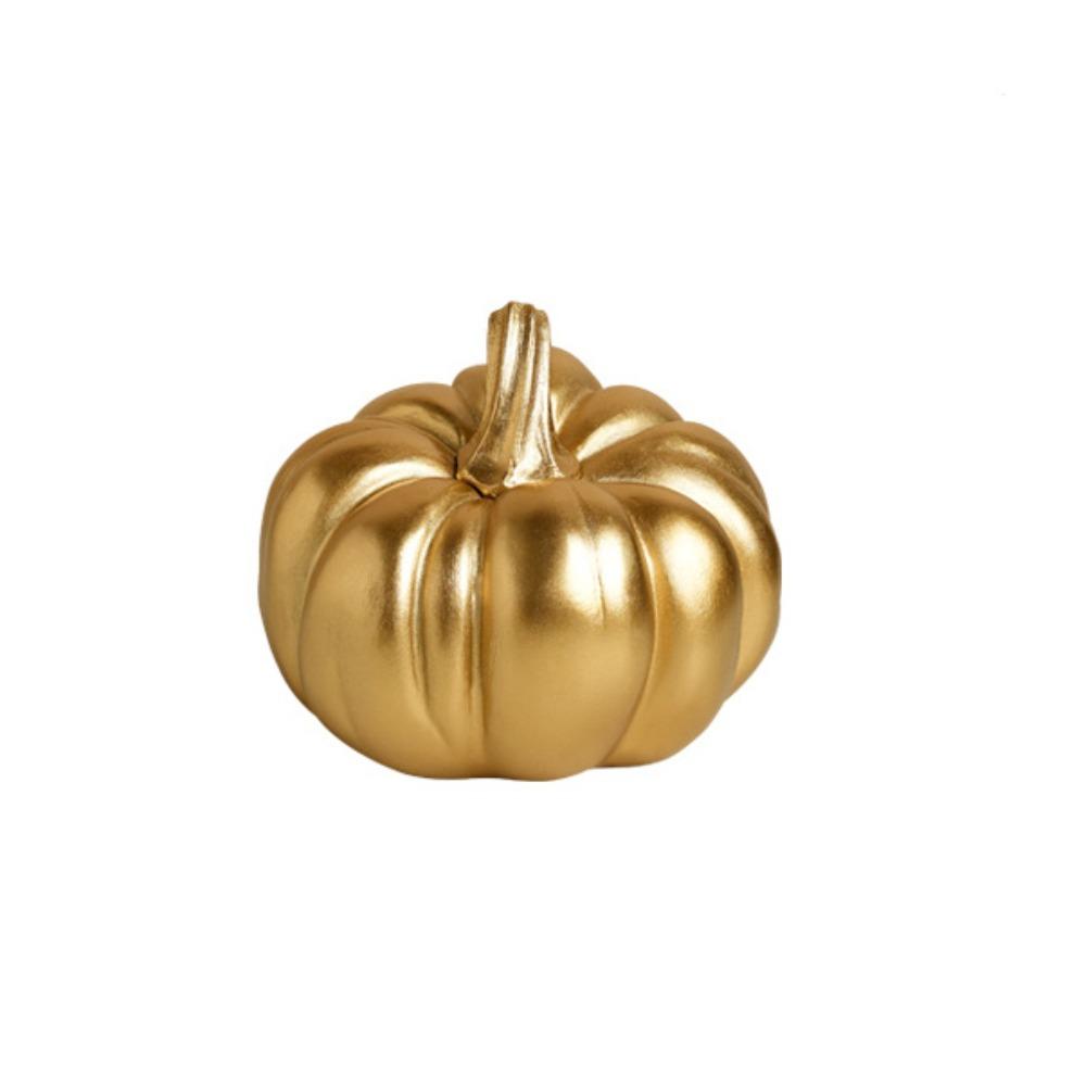 Retro Pumpkin Statue Resin Miniature Figurine Sculpture Micro Landscape Pumpkin Ornament  Autumn