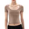 Women's Summer Short Sleeved Round Neck Sexy Slim Fit T-shirt