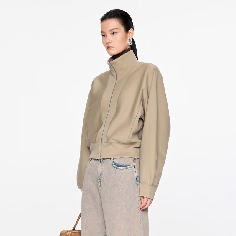 JNBY 2024 Autumn Loose Stand-up Collar Sweatshirt