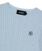 MAHAGRID Cable Half Sleeve Knit Light Blue(Mg2Fmfk612A)