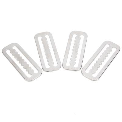 4pcs Weight Belt Retainer 304 Stainless Steel Serrated Slide Keeper for Diving 2in Webbing