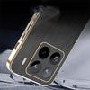 Gold Silk Texture Leather Plating Case For Xiaomi 15 Ultra Ultra Thin Tough Electroplated Cover For Mi 14T 13T Pro 14 Ultra 12 X
