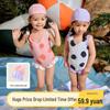 Amila UPF50+ Girls’ Sun Protection Swimsuit - 2025 Summer Collection, Free Shipping, Adorable Children's Swimwear