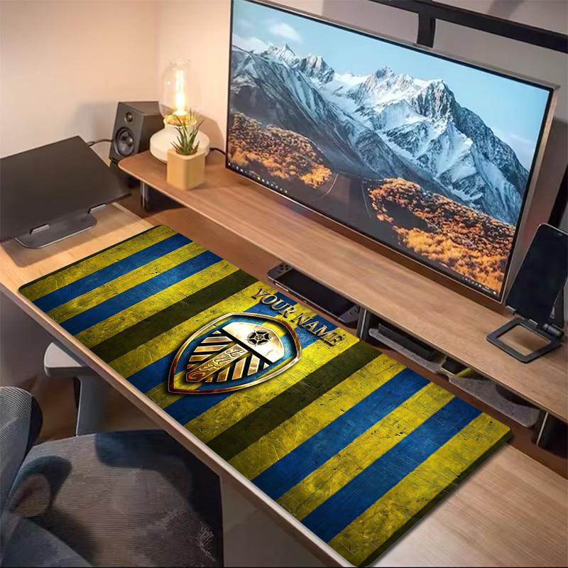 Leeds F1 Custom Name Large Size Mouse Pad Large Gaming Table Cushion Non-slip Laptop Tablet Big Mousepad XXL Mat Mini PC Playmat With Lock edge