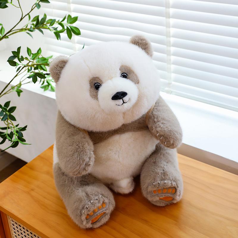 

New backpack panda plush toy cute flower seven boy panda soothing doll birthday gift girl 25cm (0.28kg)