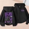 Anime Chaaw Man Zipper Hoodie Cartoon Reze Graphic Zip Up Jacket Men Women Manga Oversized Fleece Cotton Zip Up Sweatshirt