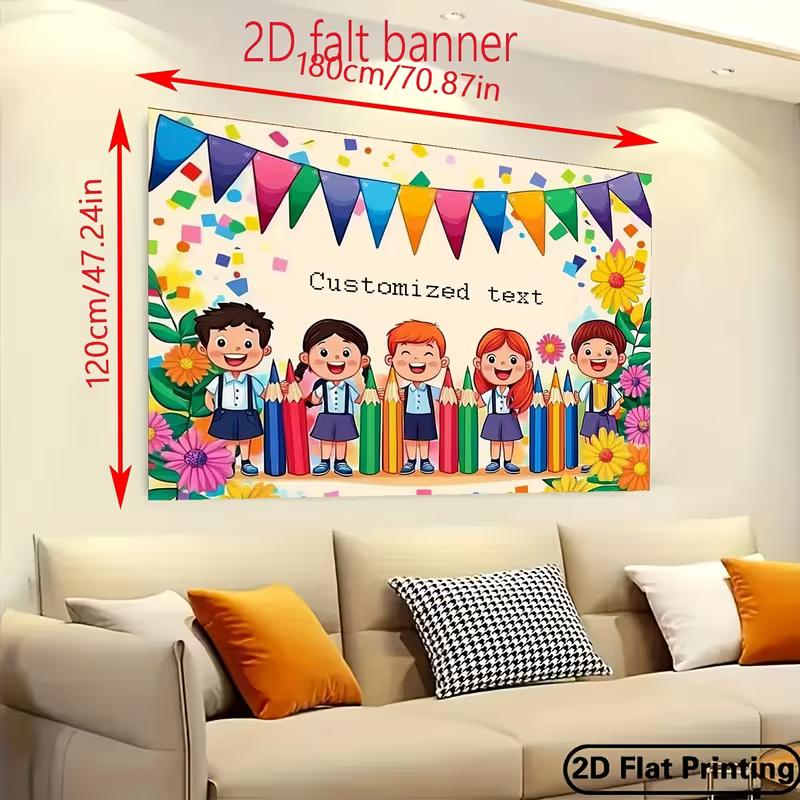Customizable School Opening Backdrop, Kids Classroom Party Photo Booth