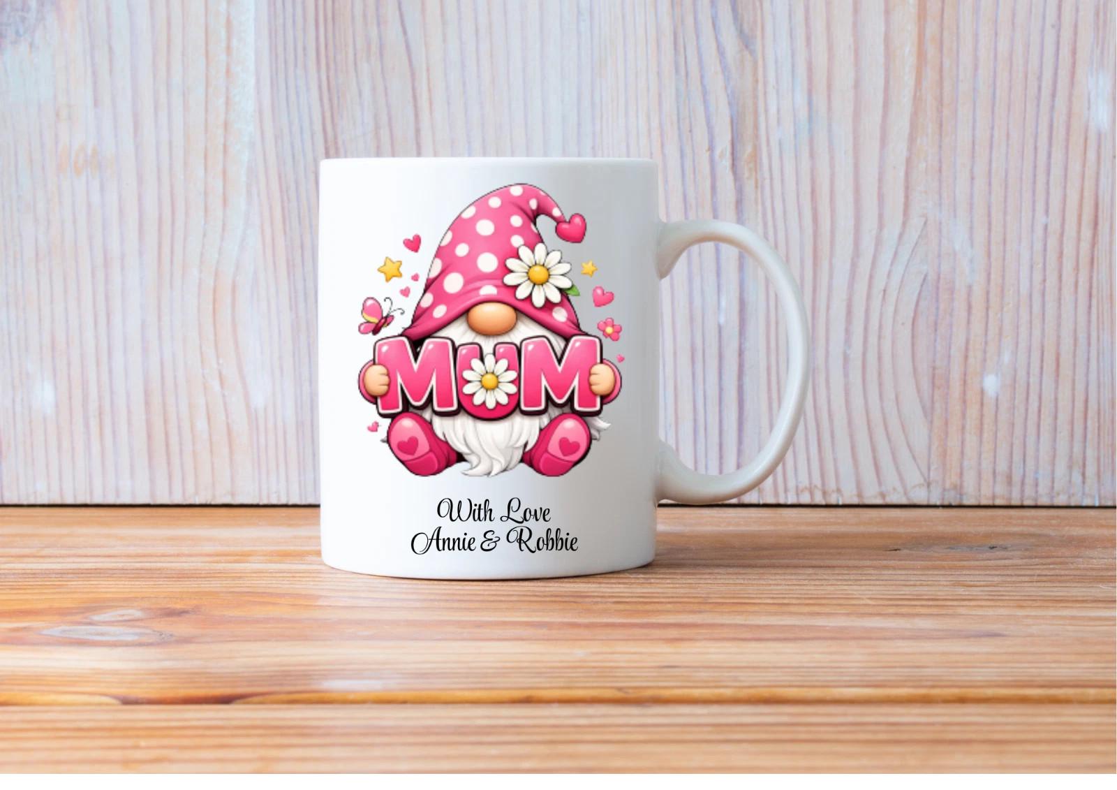 Personalised Mum Mothers day Mug Cup 11oz Gift Free Coaster gift present Name M