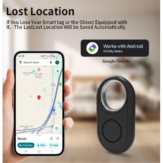 GPS Tracker for Samsung Phones Android Google Find My Device Bluetooth Locator Finder Global Positioning Anti-lost Smart Tag