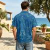 Men's Casual Short Sleeve Shirt Cotton Linen Blend Lightweight Button Down Collar Relaxed Fit Summer Top with Pocket