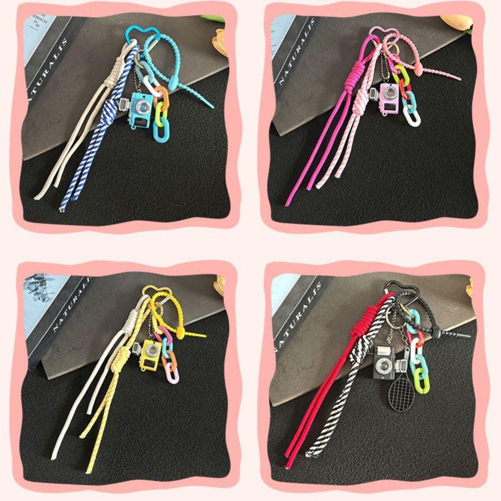 Miniature Love Hanging Buckle Colorful Camera Pendant Cute Nylon Rope Bag Pendant  Car Key Pendant