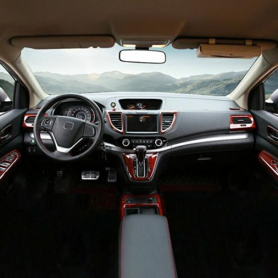 For Honda CRV CR-V 2012-2016 Peach Wood Grain Interior Door Handle Cover Trim 4*