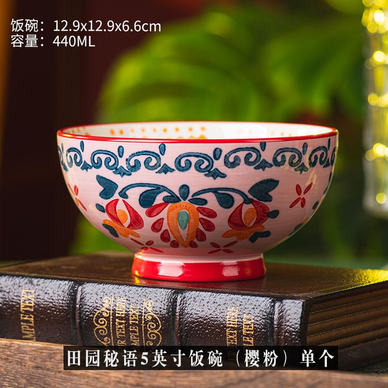 Kreatywna ceramiczna miska okrągła, domowa miska na makaron, pojemnik na jedzenie, ryż, zupa, jogurt, sałatka, mleko, owsianka, naczynia kuchenne