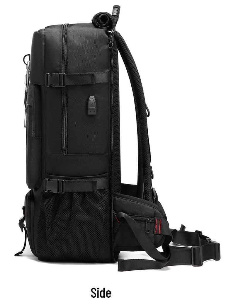 Men's Large Waterproof Travel Backpack with Wet/Dry Separation and Multifunctional Design, Ideal for Outdoor and Mountaineering Activities.