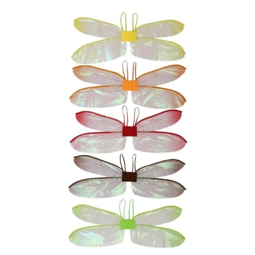 Criança Libélula Borboleta Asa Mulheres Menina Fadas Traje Acessório Nova Fada Anjo Asa