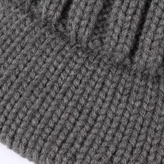 Short Brim Knitted Hat for Men Winter Warm Fleece Lined Thick Cable Knit Cuff