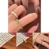 2024 Spring New Vintage Enamel Adjustable Ring For Women Geometric Style Fingerwear