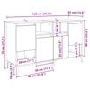 Sideboards 2 Pcs Reclaimed Wood Look 60 X 35 X 70 Cm Particleboard