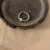 Super Fairy Silver Flake Elastic Beaded Pearl Ring for Women: Handmade, Versatile, Stackable, Creative Daily Wear Index Finger Ring.