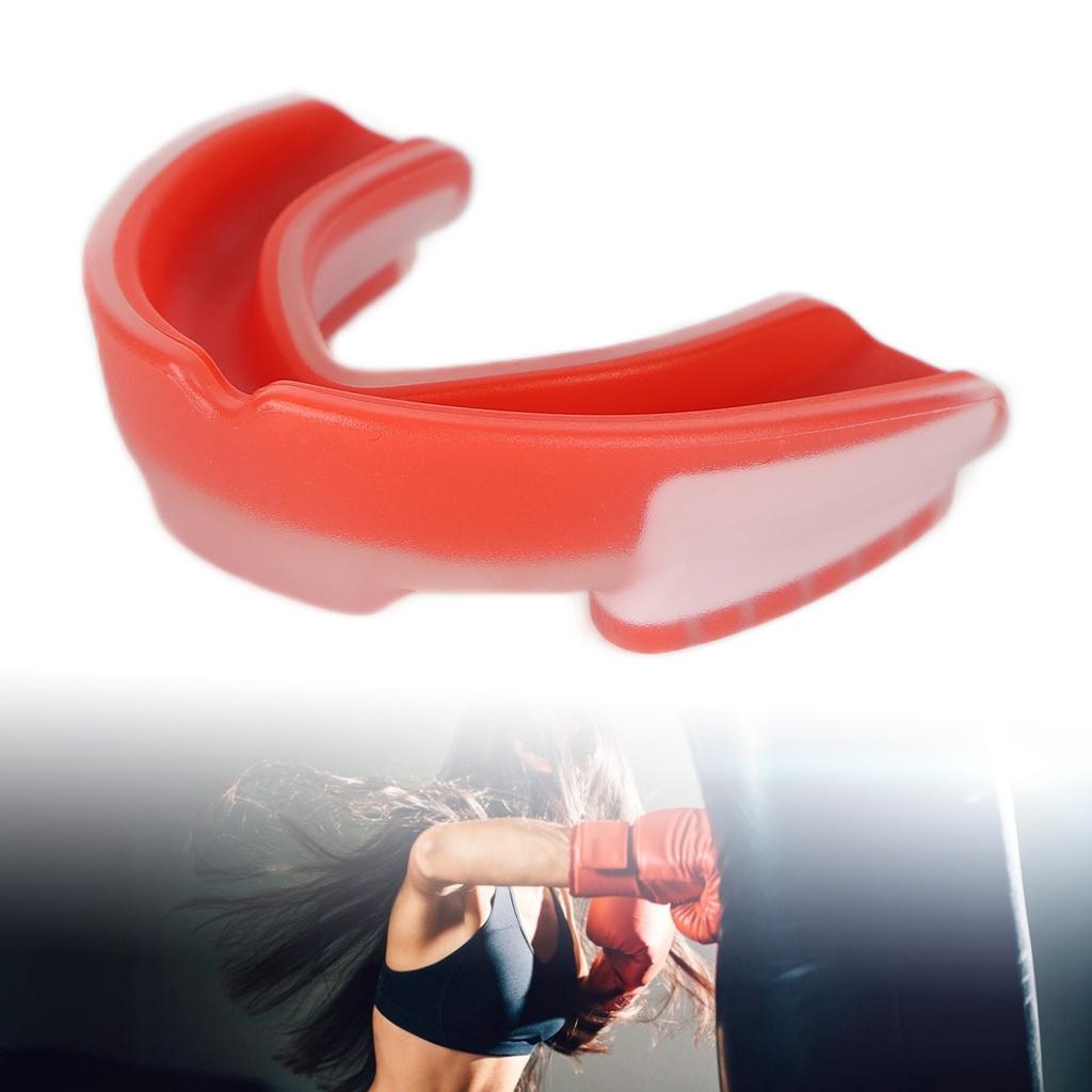 Sports Mouth Guard Football Shock Mouth Guards EVA Athletic Mouth Guards for AdultsRed White