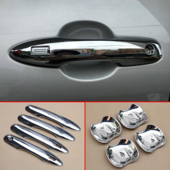 Chrome Door Handle Cover Trims & Surrounds For Toyota Prius 2016-