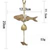 Wooden Windchime Home Decoration Wooden Door Bell Front Door Remind Bell Fish Shaped Alarming Windchime Room Decoration