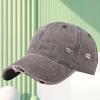 Washed and old baseball caps can be worn in all seasons, men's fashion ripped rough edge cap print hat