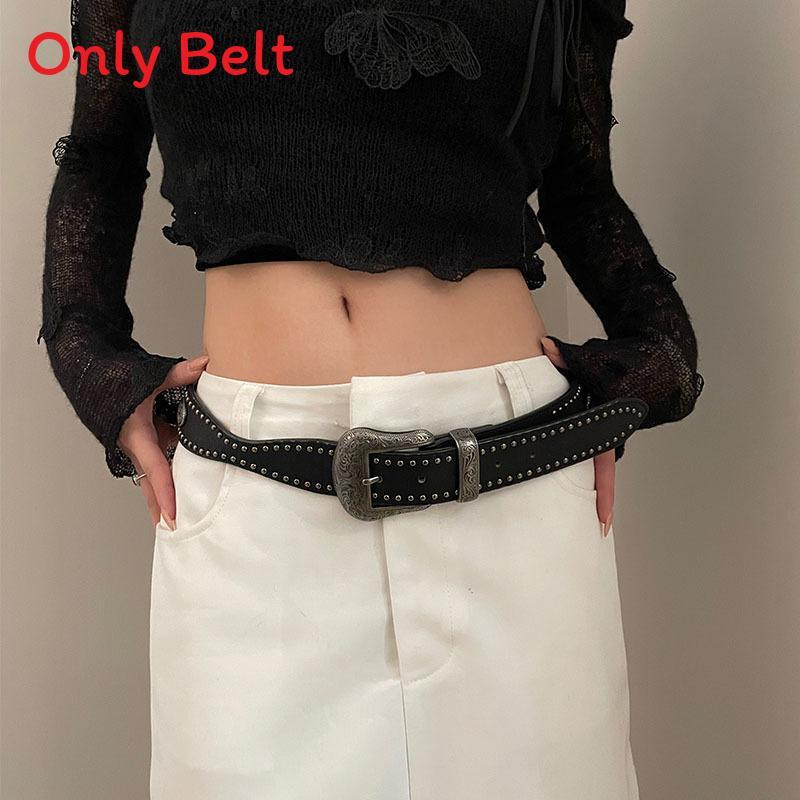 

Женский арт-пояс на талию из ПУ с неровным дизайном и металлической пряжкой для лета 2024
