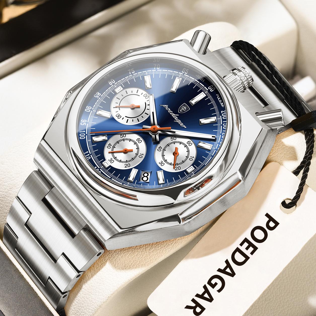 

Top Brand New Waterproof Fashion Men s Watch Multifunctional Luminous Quartz Watch