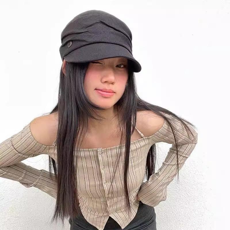 Dünner, atmungsaktiver Reithut für Damen für Frühling und Sommer, koreanische Version des Entenzungen-Sonnenschutzes, literarisch und schlicht