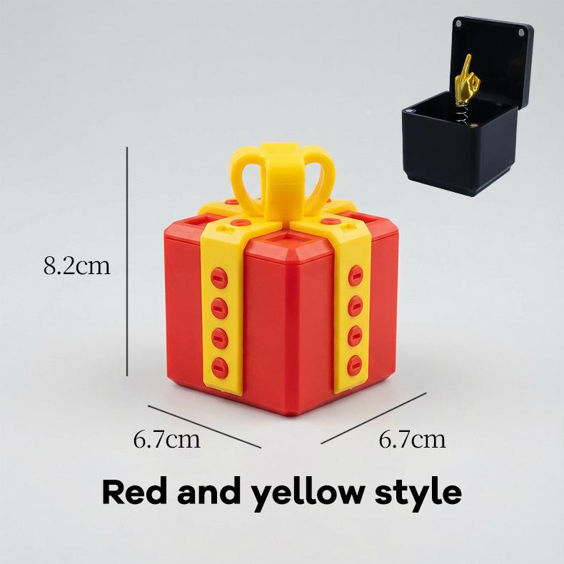 Out of the Box Pop-up Middle Finger Gift Box Creative Desk Home Decor Gifts Middle Finger Novelty Christmas Funny Prank Gift