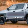 Kreativer Grafischer Off Road 4x4 Seitenaufkleber für Toyota Hilux Auto Motorhaube Rennstreifen Aufkleber Außen Dekorationen für Zubehör
