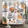 Hello Fall Shower Curtain Autumn Maple Leaves Pumpkin Bathroom Decor Polyester Fabric Cloth Shower Curtain With Hooks Room Decor