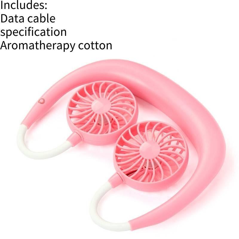 Portable Neck Fan Usb Rechargeable Mini Fan Lightweight Hands-free Design For Hot Days