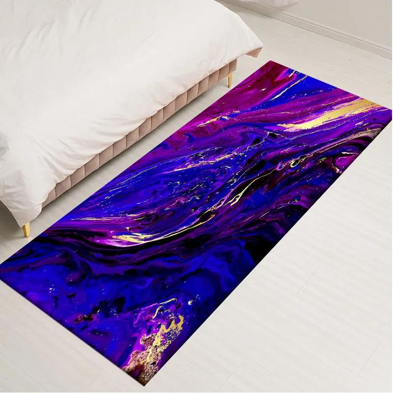 Abstract Colour Marble Pattern Kitchen Mat Living Room Carpet Anti-slip Bedroom Lounge Rug Dining Room Area Rug Floor Mat