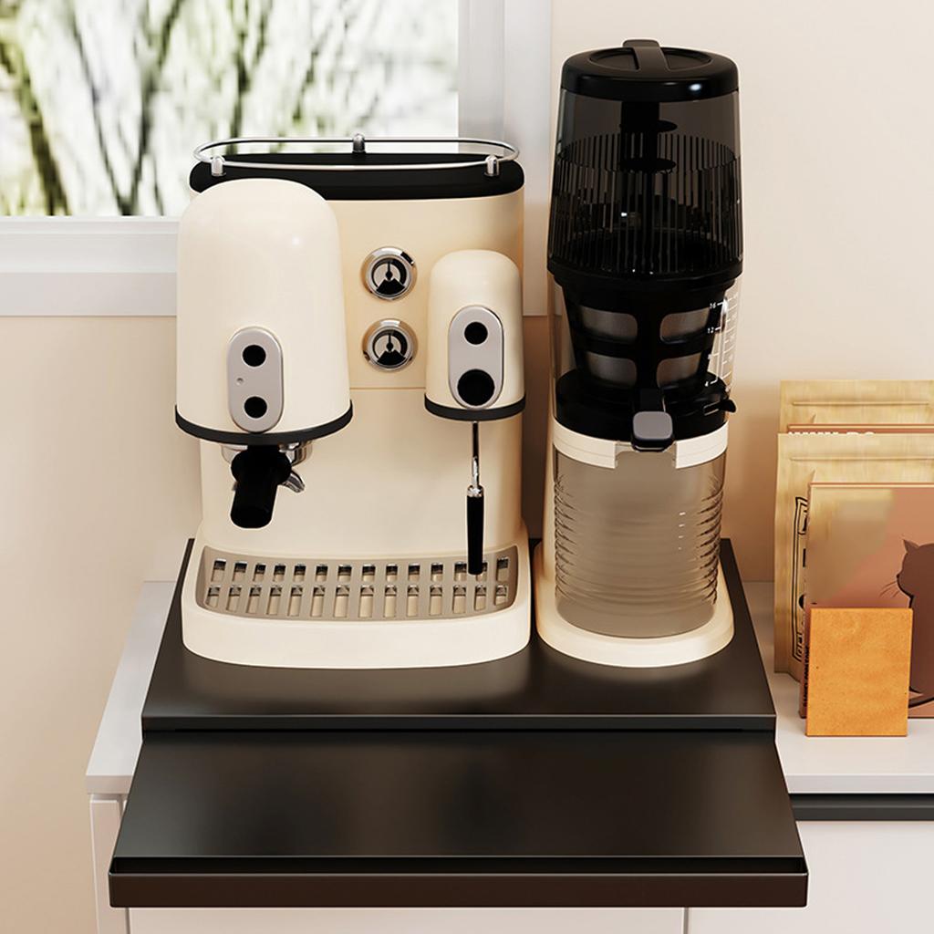 Countertop Storage Slider Microwave Oven Sliding Tray Carbon Steel Pull Out   Shelf for Kitchen Appliances