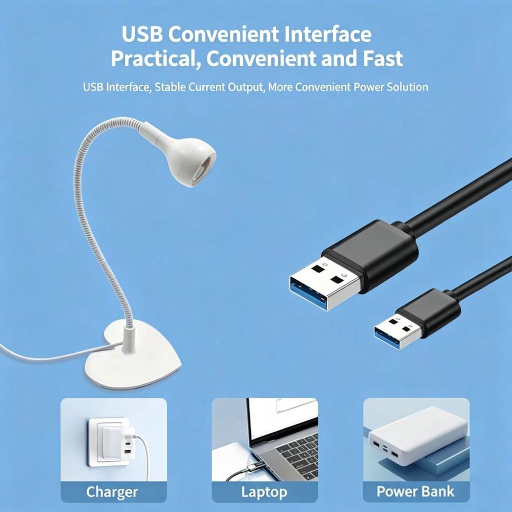 USB Plug In UV LED Nail Lamp 360 Degree Adjustable Nail Drying Lamp Home Use