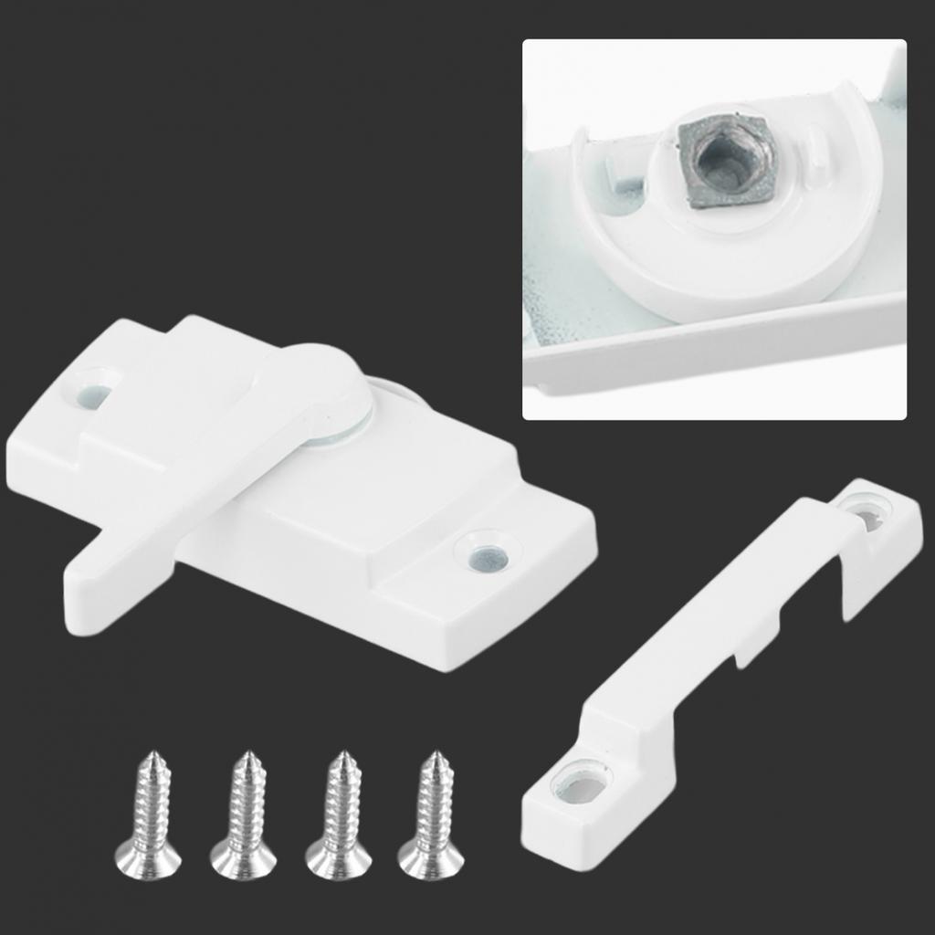 White Fitch Catch Lock for Casement Sash with Zinc Alloy Sliding Mechanism