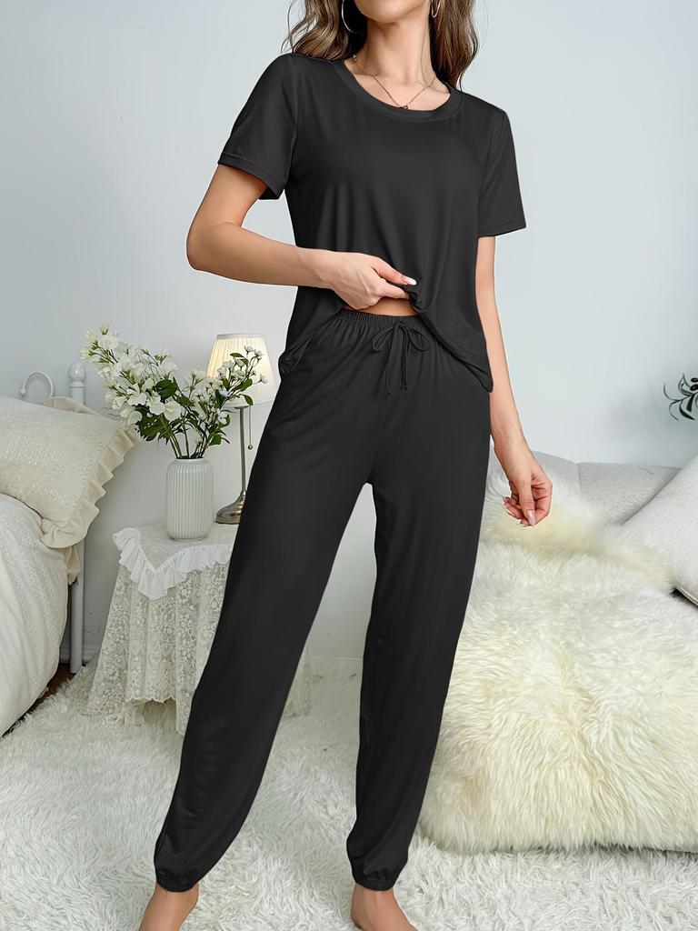 Vielseitiges Damen Sommer Pyjama Set: Bequemes lässiges zweiteiliges Outfit für zu Hause oder im Freien, europäischer und amerikanischer Stil 2025