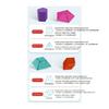 Portable Geometric Models Demonstrators with String Closure Foldable Paper Geometric Shape Workbook Kid Educational Toy