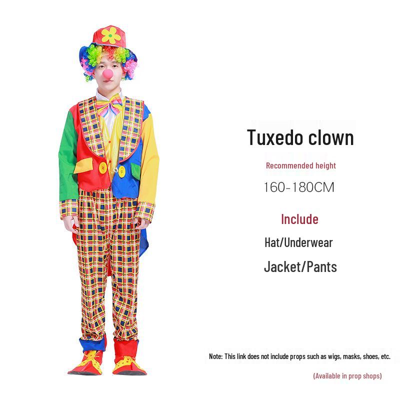 Halloween Adult Clown Costumes for Men & Women - Circus & Festival Performance Outfits