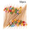 50 stücke Einweg bambus obst picks künstlerische obst picks liebe plum blossom fünf stern obst picks cocktail dekoration bambus picks